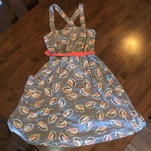 Anthropologie Little Yellow Button Dress